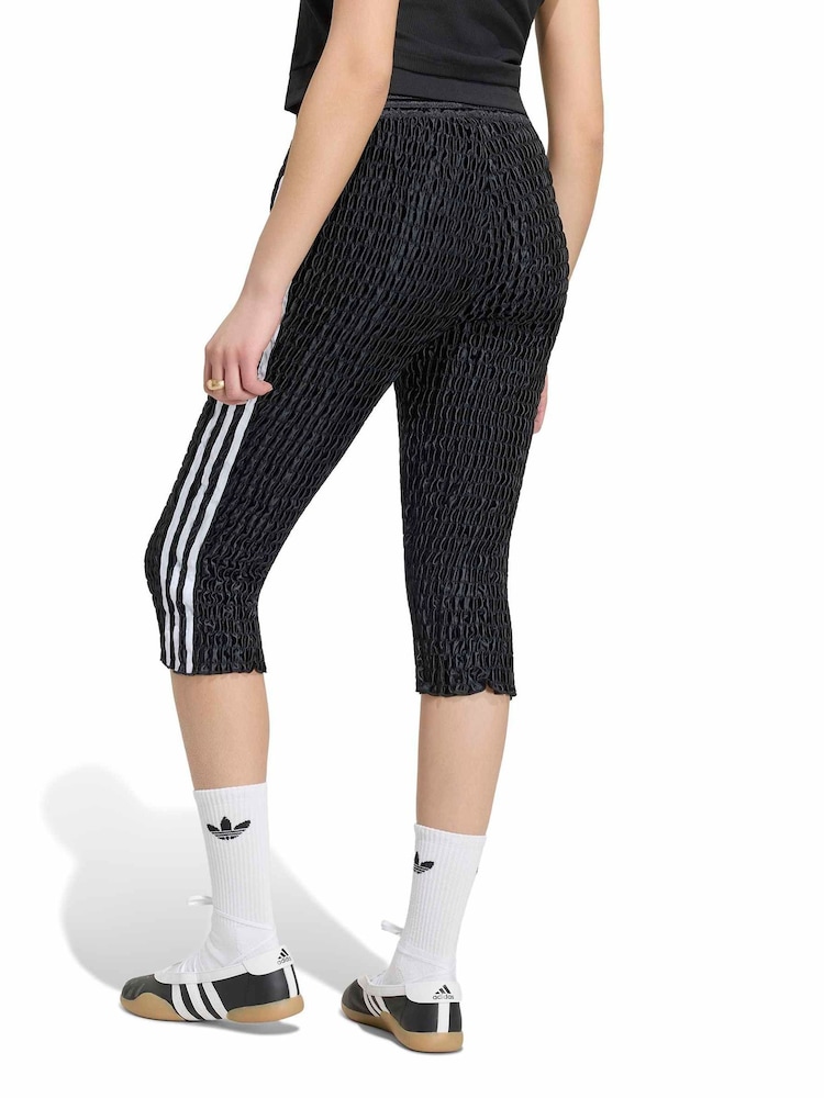 adidas Originals Black 3-Stripes Capris Trousers - Image 2 of 6 adidas Originals Black 3-Stripes Capris Trousers - Image 2 of 6