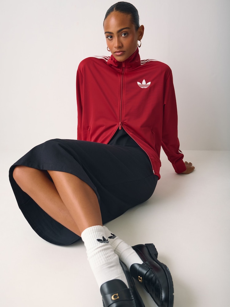 adidas Originals Red Firebird Loose Track Top - Image 2 of 5 adidas Originals Red Firebird Loose Track Top - Image 2 of 5