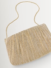 Loeffler Randall Gold Brit Pleated Clutch - Image 3 of 5