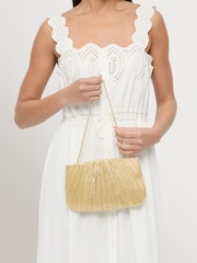 Loeffler Randall Gold Brit Pleated Clutch - Image 5 of 5