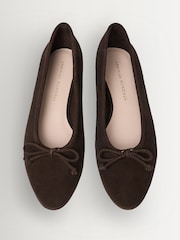 Loeffler Randall Brown Noelle Suede Ballet Flat Shoes - Image 6 of 6