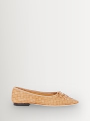 Loeffler Randall Nude Landry Woven Ballet Flats - Image 1 of 5