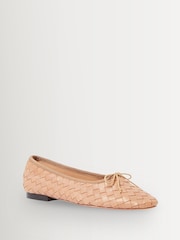 Loeffler Randall Nude Landry Woven Ballet Flats - Image 3 of 5