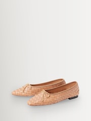 Loeffler Randall Nude Landry Woven Ballet Flats - Image 5 of 5
