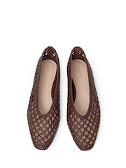 Loeffler Randall Brown Emery Woven Leather Ballet Flats - Image 6 of 6