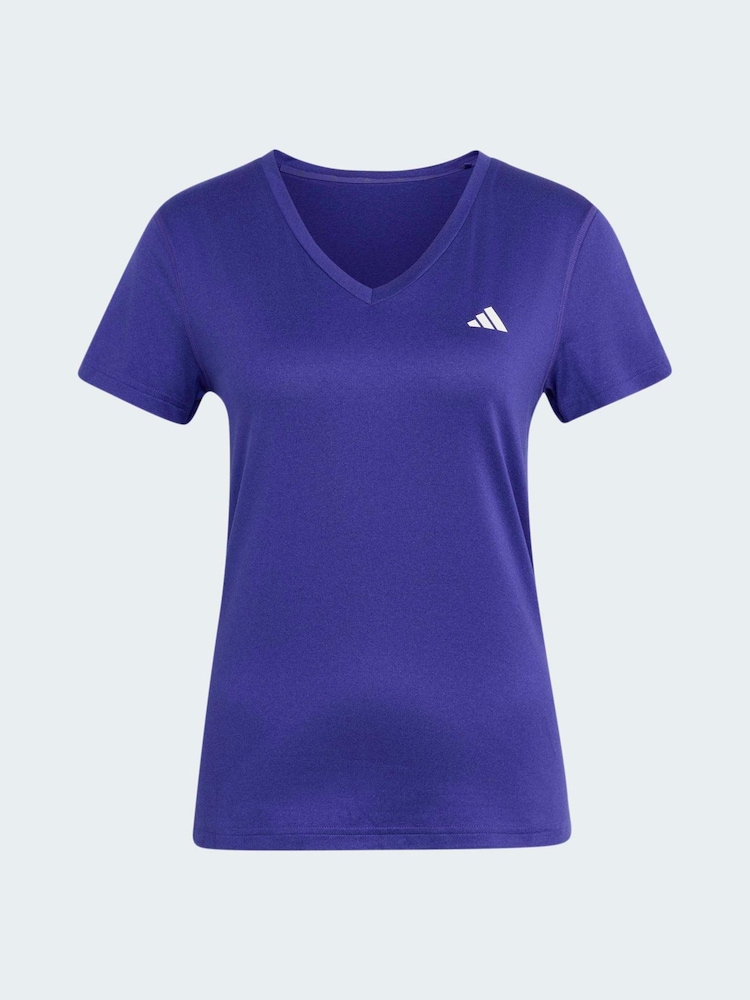 Пурпурно-белый - Футболка с V-образным вырезом adidas Workout Essentials - Изображение 1 1