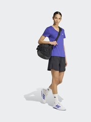 adidas Purple/White Workout Essentials V-Neck T-Shirt - Image 5 of 7