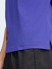 adidas Purple/White Workout Essentials V-Neck T-Shirt - Image 6 of 7