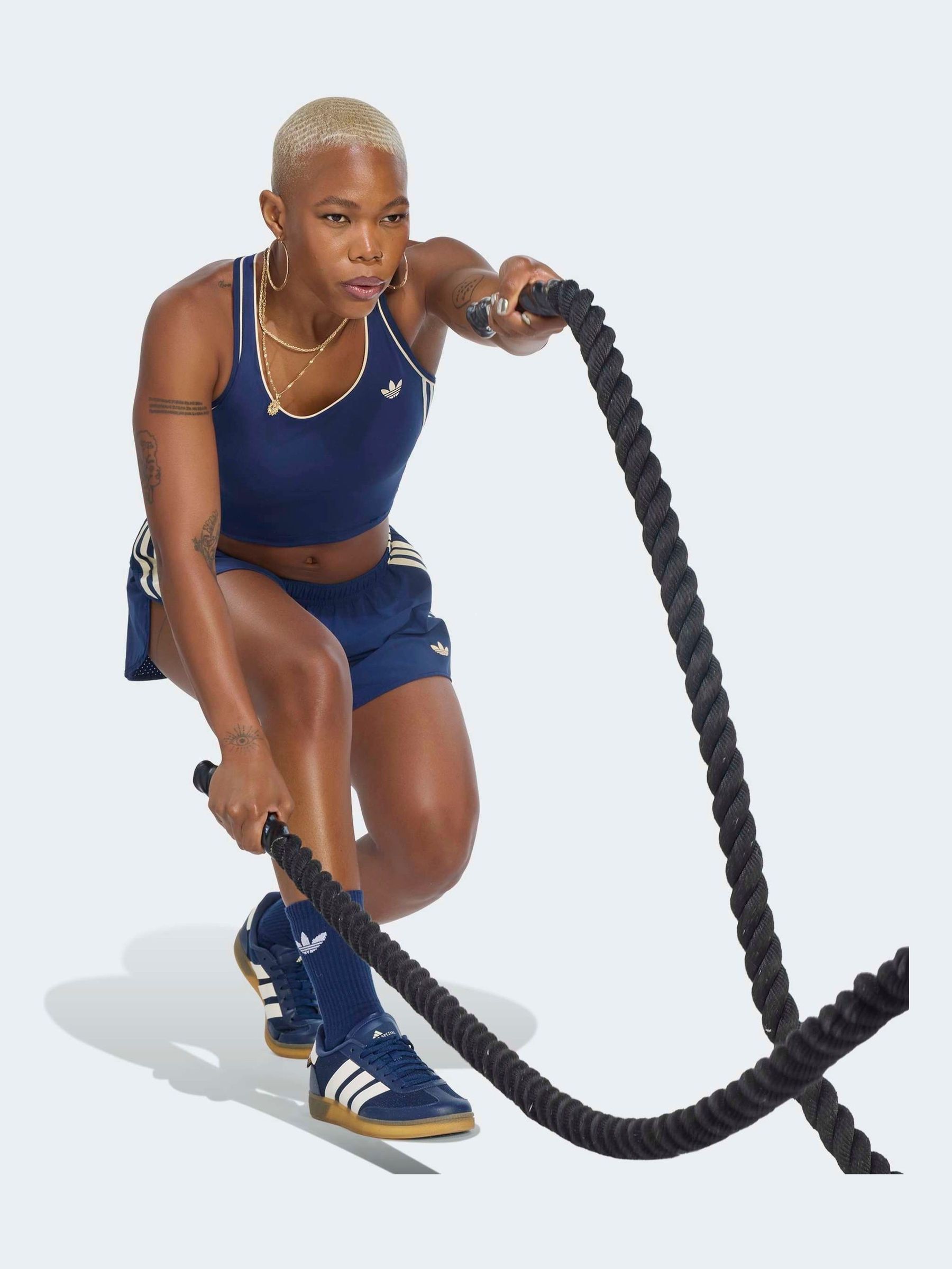 Buy adidas Blue x Originals Sports Cropped Vest Top from Next USA