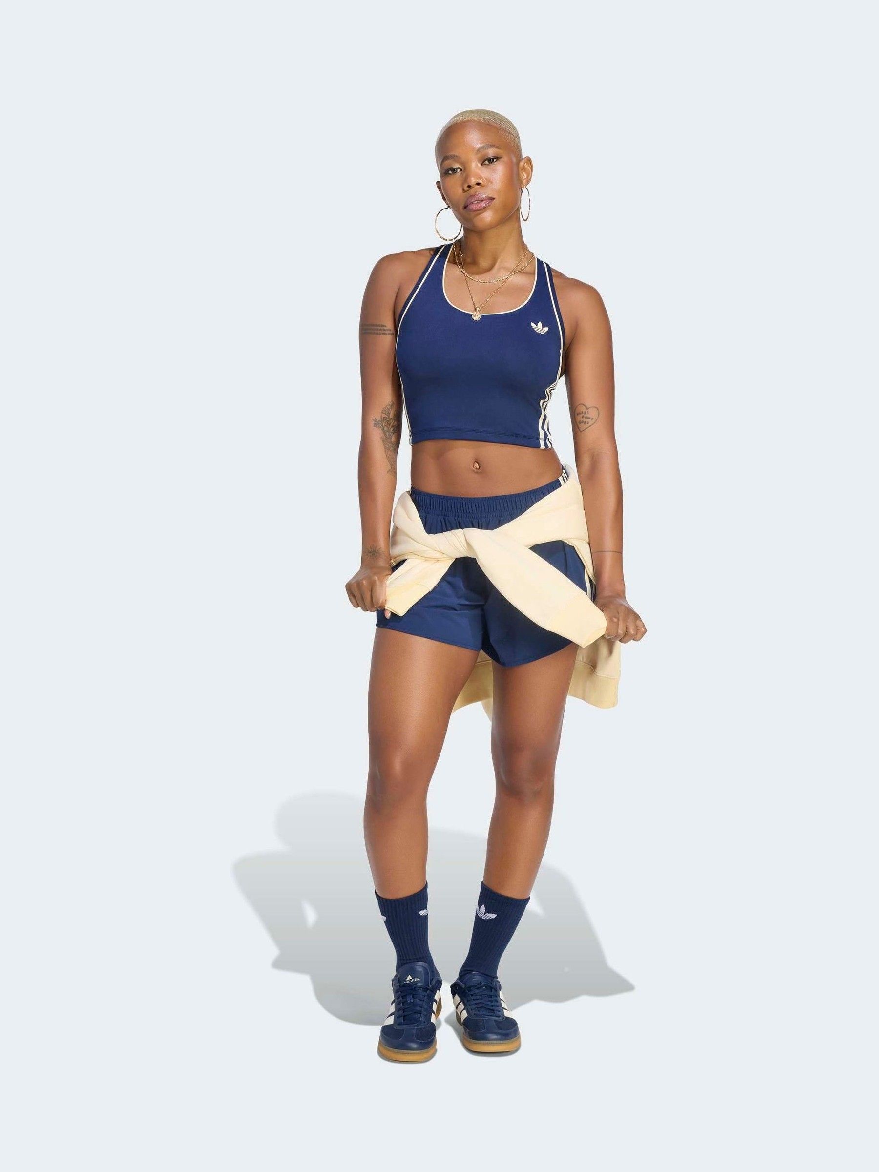 Buy adidas Blue x Originals Sports Cropped Vest Top from Next USA