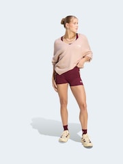 adidas Originals Maroon Red Training Sport Superstar Shorts - Image 6 of 7