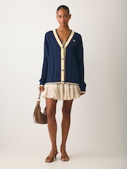 adidas Originals Navy Cable Knit Cardigan - Image 2 of 4