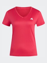 adidas Bright Pink Workout Essentials V-Neck T-Shirt - Image 1 of 1