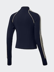 adidas Originals Blue Sports 3 Stripe Full Zip Training Top - Image 6 of 7