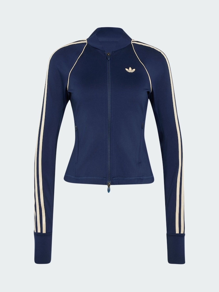 adidas Originals Blue Sports 3 Stripe Full Zip Training Top - Image 7 of 7 adidas Originals Blue Sports 3 Stripe Full Zip Training Top - Image 7 of 7