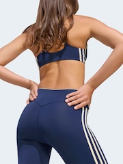 adidas Originals Blue Sports 3 Stripe Leggings - Image 5 of 7