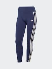adidas Originals Blue Sports 3 Stripe Leggings - Image 7 of 7
