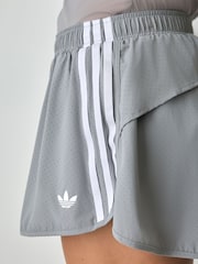 adidas Originals Grey Sports Ruffle Training Shorts - Image 12 of 14
