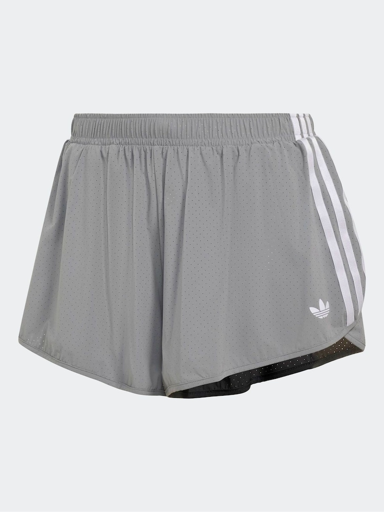 adidas Originals Grey Sports Ruffle Training Shorts - Image 14 of 14
