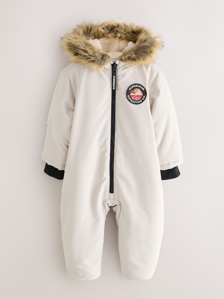 Superdry Beige Everest Snowsuit - Image 1 of 6 Superdry Beige Everest Snowsuit - Image 1 of 6