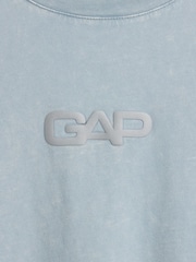 Gap Blue Relaxed Logo Boxy Long Sleeve T-Shirt - Image 4 of 4