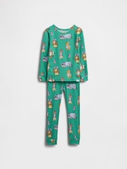 Gap Green Winnie The Pooh Brushed Cotton Pyjamas Set (6mths-5yrs) - Image 1 of 2