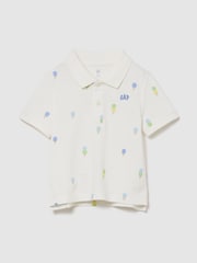 Gap White Ice Cream Pique Polo Shirt (6mths-5yrs) - Image 1 of 3