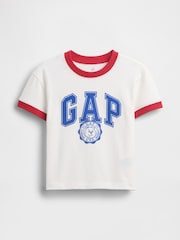 Gap White Logo Ringer T-Shirt (6mths-5yrs) - Image 1 of 3