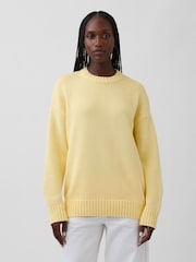 Gap Yellow Cotton Oversized Jumper - Image 1 of 4