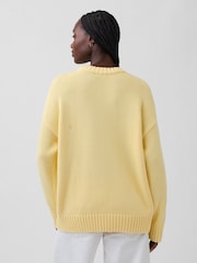 Gap Yellow Cotton Oversized Jumper - Image 2 of 4