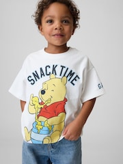 Gap White Winnie The Pooh Oversized Graphic T-Shirt (6mths-5yrs) - Image 1 of 3