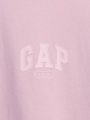 Gap Pink Heavyweight Relaxed 1969 Logo Boxy T-Shirt - Image 4 of 4