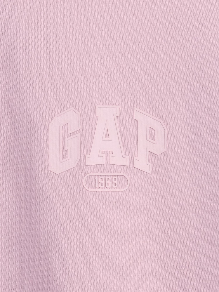 Gap Pink Heavyweight Relaxed 1969 Logo Boxy T-Shirt - Image 4 of 4