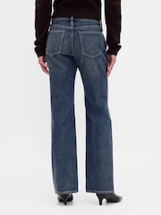 Gap Medium Indigo Mid Rise Rigid Relaxed Flare Jeans - Image 2 of 4