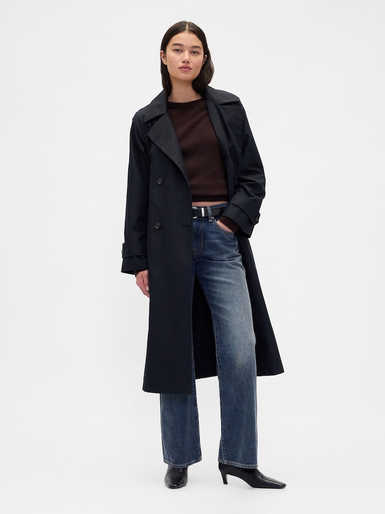 Gap Medium Indigo Mid Rise Rigid Relaxed Flare Jeans - Image 4 of 4