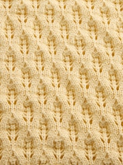 Gap Yellow Crochet Oversized Crew Neck Jumper (4-13yrs) - Image 5 of 5