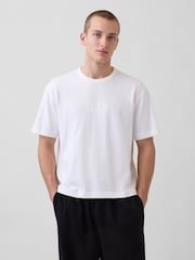 Gap White Heavyweight Relaxed 1969 Logo Boxy T-Shirt - Image 1 of 4