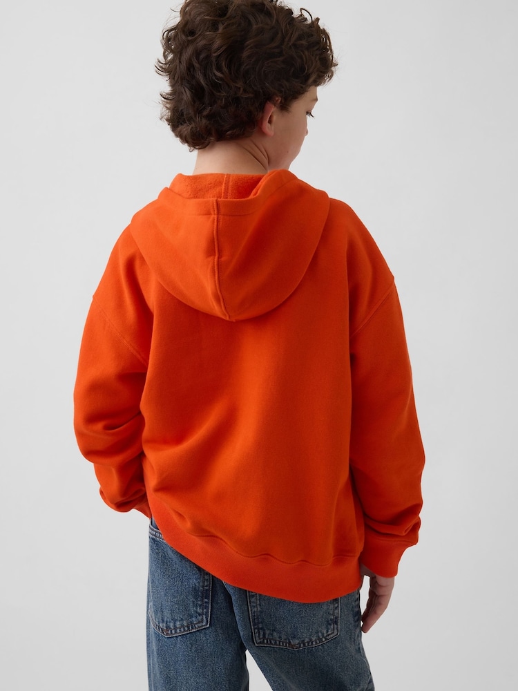 Oransje - Gap Relaxed Logo Fransk frotté-hettegenser med glidelås (4-13år) (4-13år) - Bilde 2 av 5