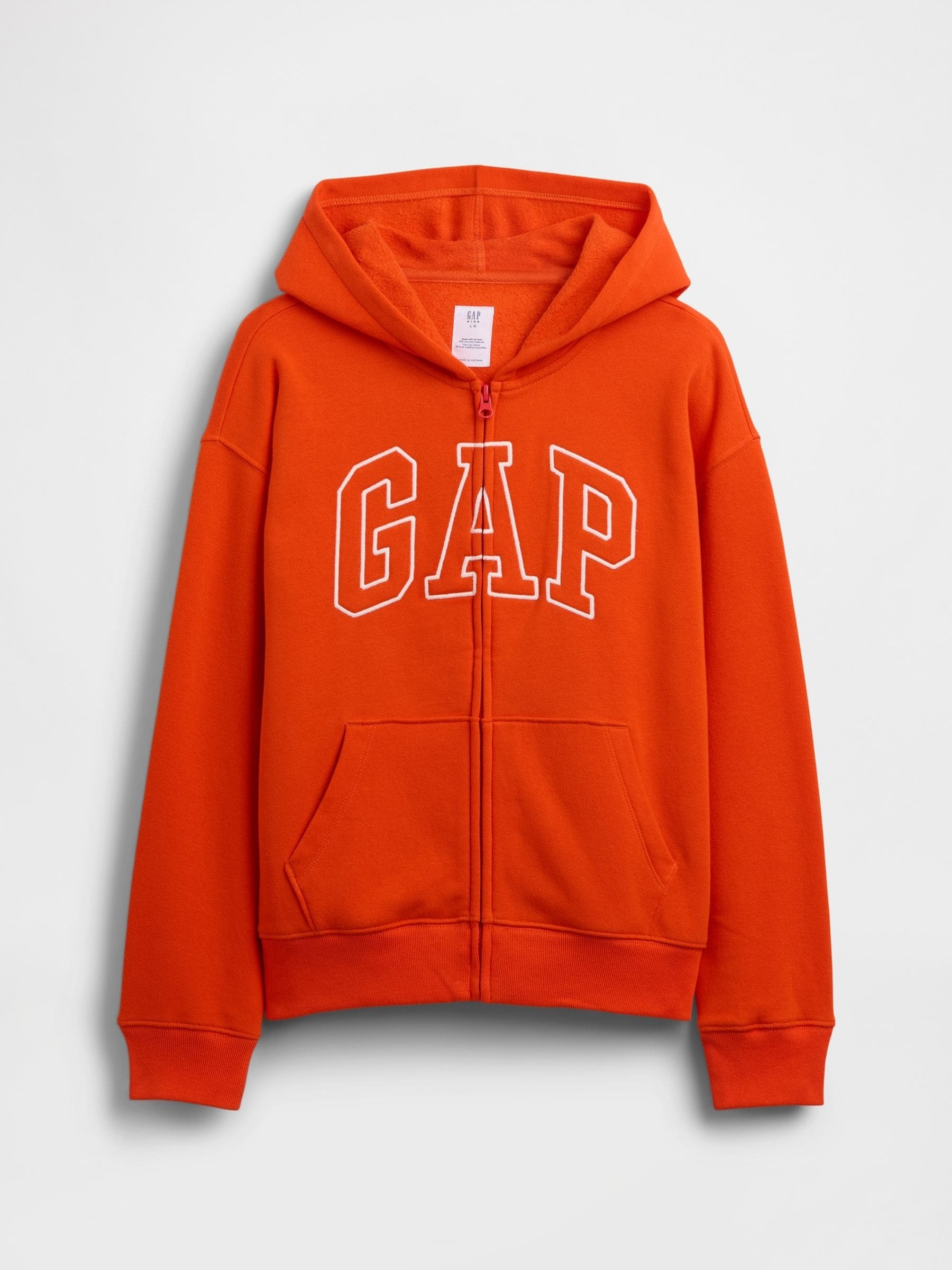 Buy Gap Orange Relaxed Logo French Terry Zip Hoodie (4-13yrs) from