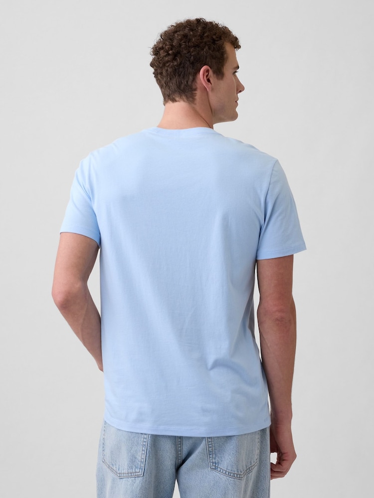 Gap Blue Everyday Soft Pocket T-Shirt - Image 2 of 5