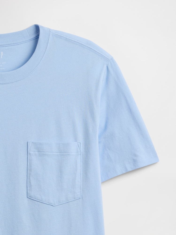 Gap Blue Everyday Soft Pocket T-Shirt - Image 5 of 5