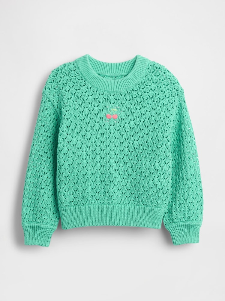Gap Green Crew Neck Jumper (6mths-5yrs) - Image 1 of 2