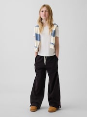 Gap Black Relaxed Wide-Leg Trousers (4-13yrs) (4-13yrs) - Image 3 of 5