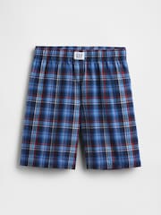 Blau kariert - Gap – Pyjama-Boxershorts (6–13J.) (6–13J.) - Bild 1 von 3