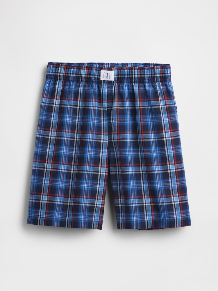Blau kariert - Gap – Pyjama-Boxershorts (6–13J.) (6–13J.) - Bild 1 von 3