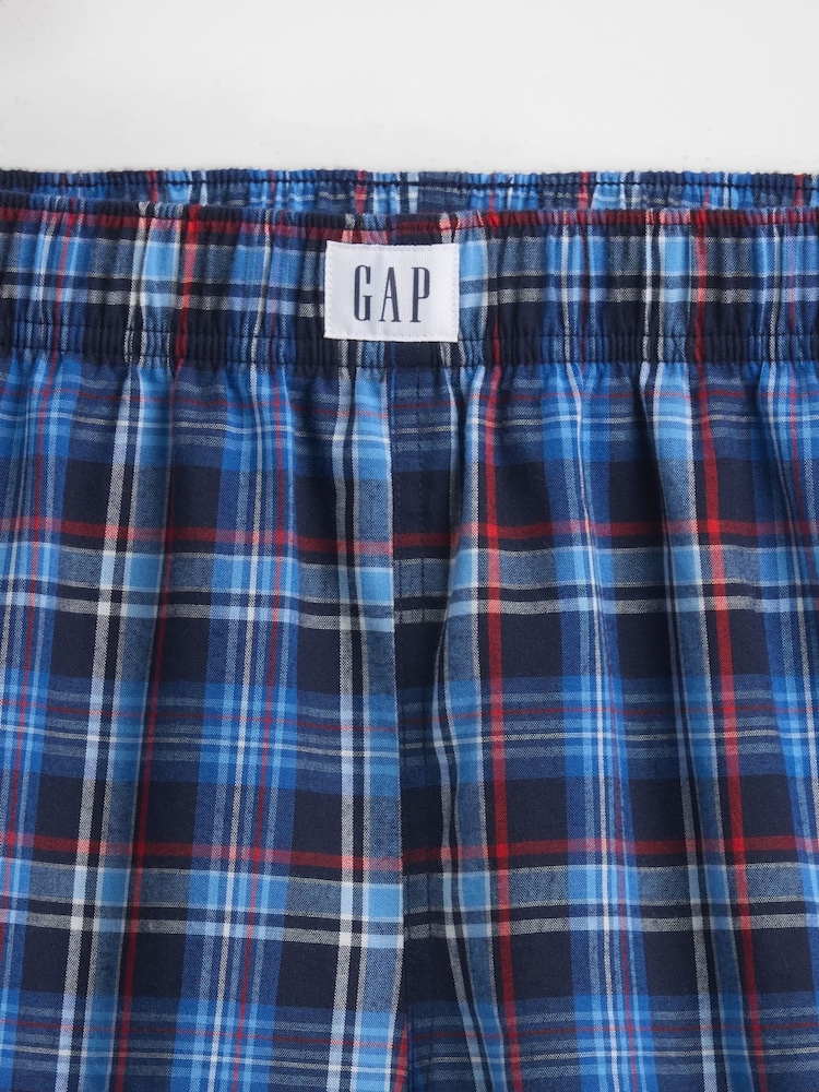 Blau kariert - Gap – Pyjama-Boxershorts (6–13J.) (6–13J.) - Bild 3 von 3