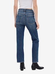 Gap Dark Indigo High Waisted '90s Slim Straight Crop Jeans - Image 3 of 6