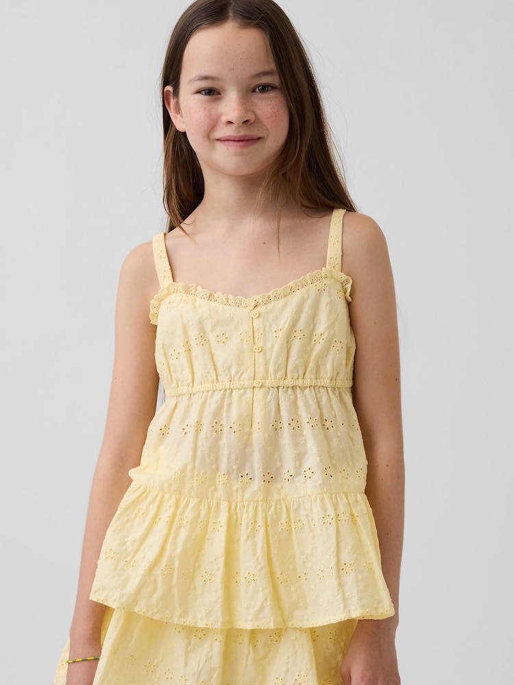 Gap Yellow Tiered Eyelet Vest (4-13yrs) - Image 1 of 5