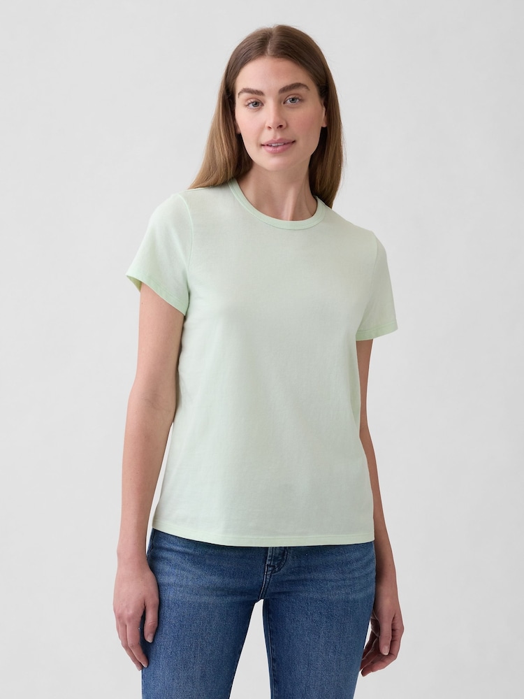 Gap Favourite Light Green Crew Neck T-Shirt - Image 1 of 5