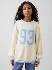 Gap White Oversized Longline Jumper (4-13yrs) - Image 1 of 5